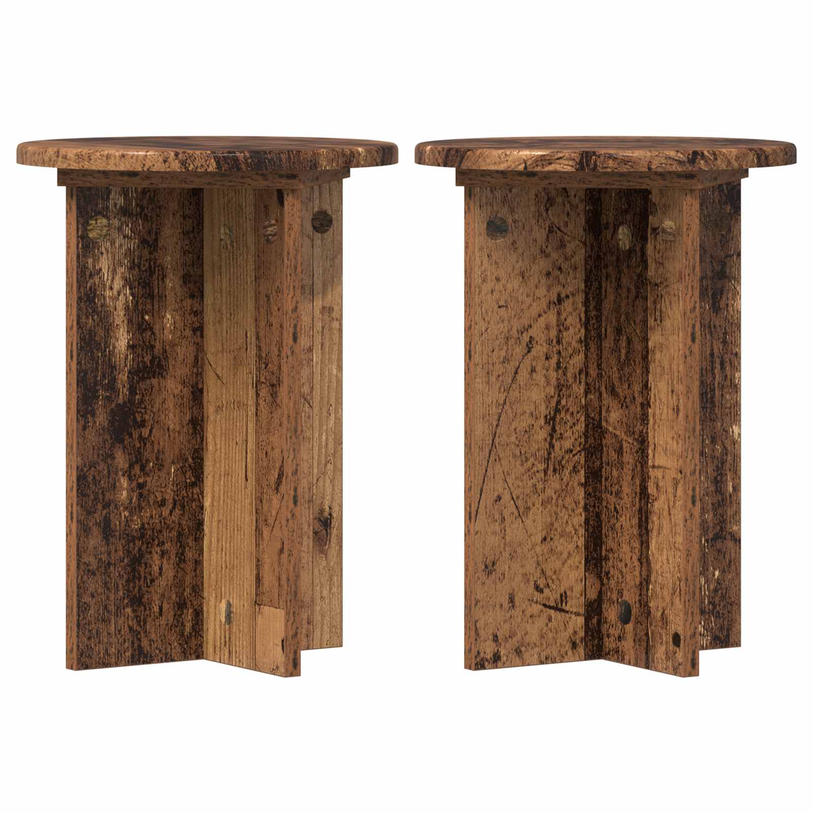 Supporto per piante 2 pcs Legno antico Ø29,5 x 40 cm | homemem39