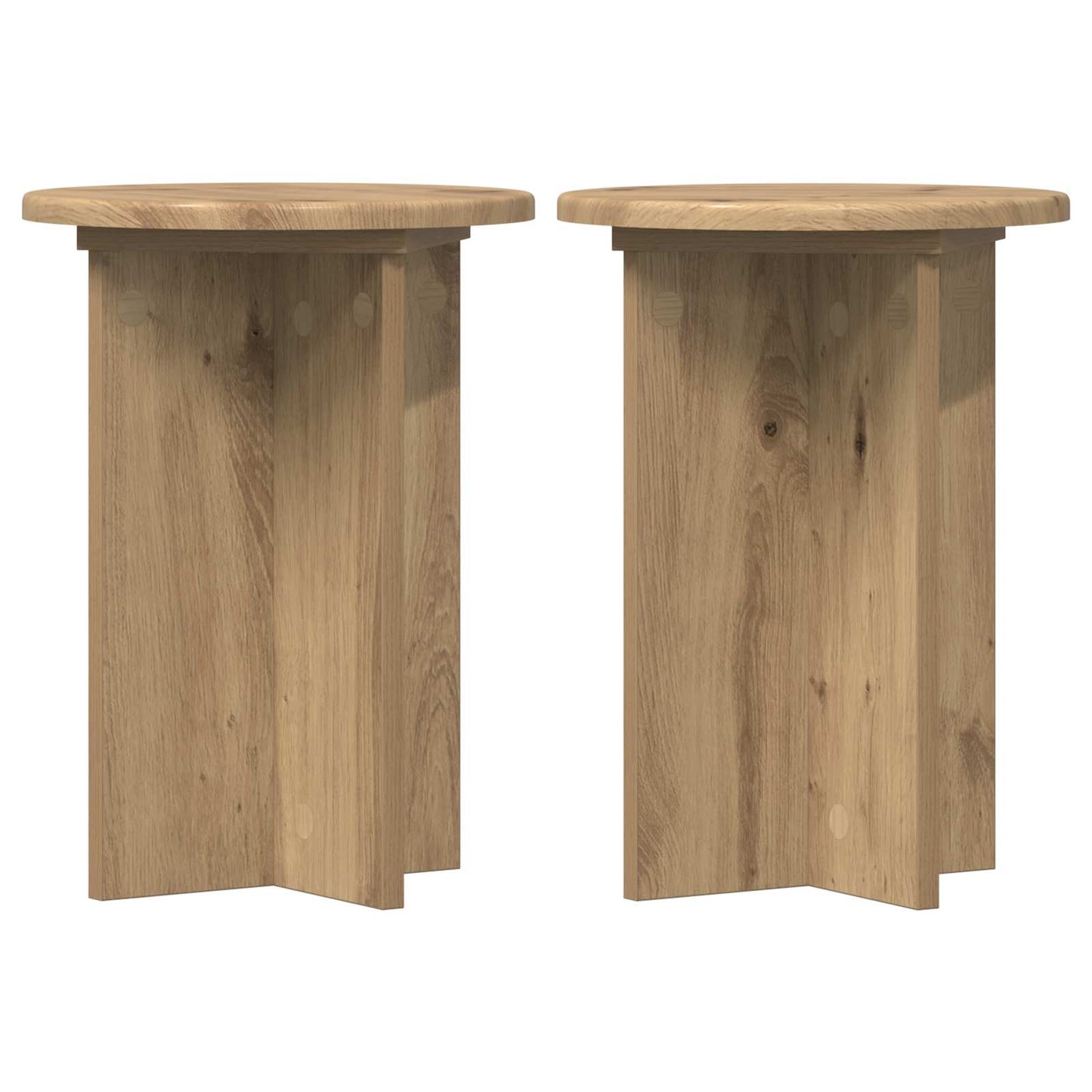 Supporto per piante 2 pcs Rovere Artigianale Ø29,5 x 40 cm | homemem39