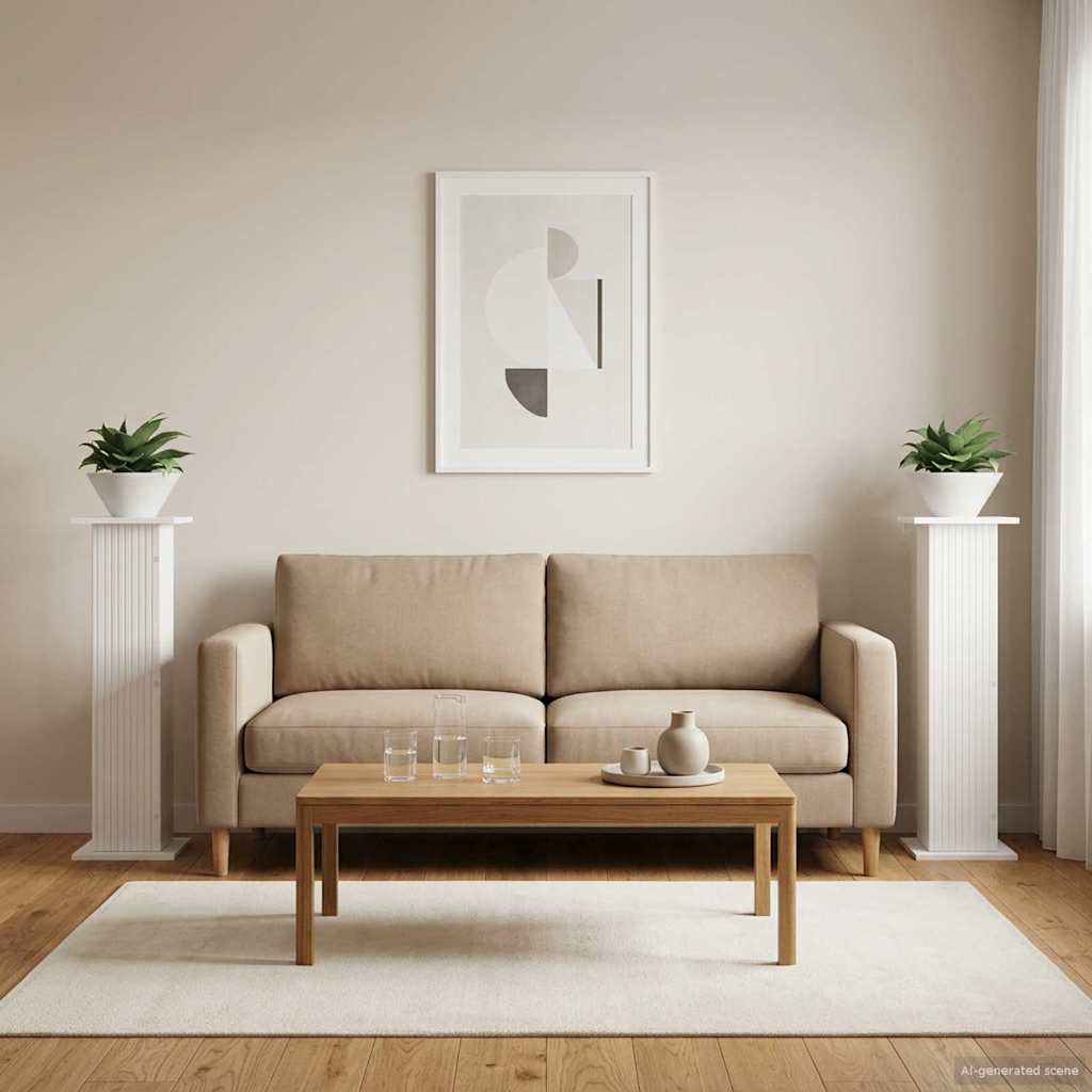 Supporto per piante 2 pcs Bianco 30,5 x 30 x 100,5 cm | homemem39
