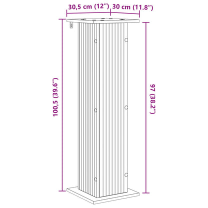 Supporto per piante 2 pcs Bianco 30,5 x 30 x 100,5 cm | homemem39