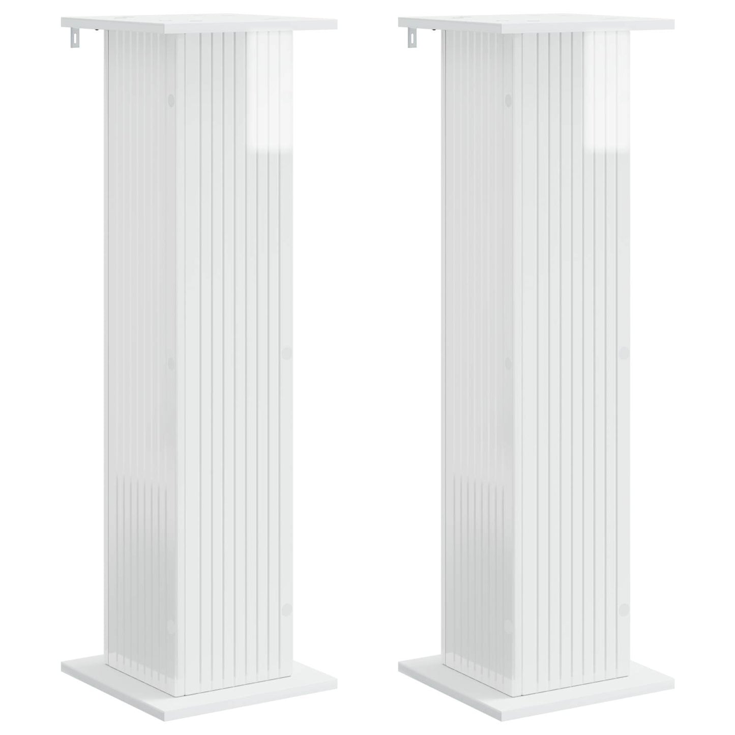 Supporto per piante 2 pcs Bianco Lucido 30,5 x 30 x 100,5 cm | homemem39