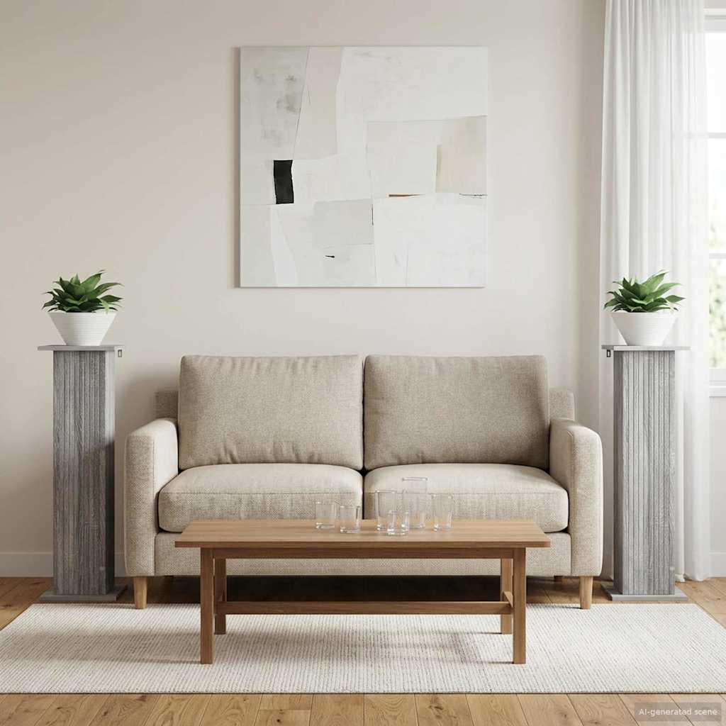 Supporto per piante 2 pcs Grigio Sonoma 30,5 x 30 x 100,5 cm | homemem39