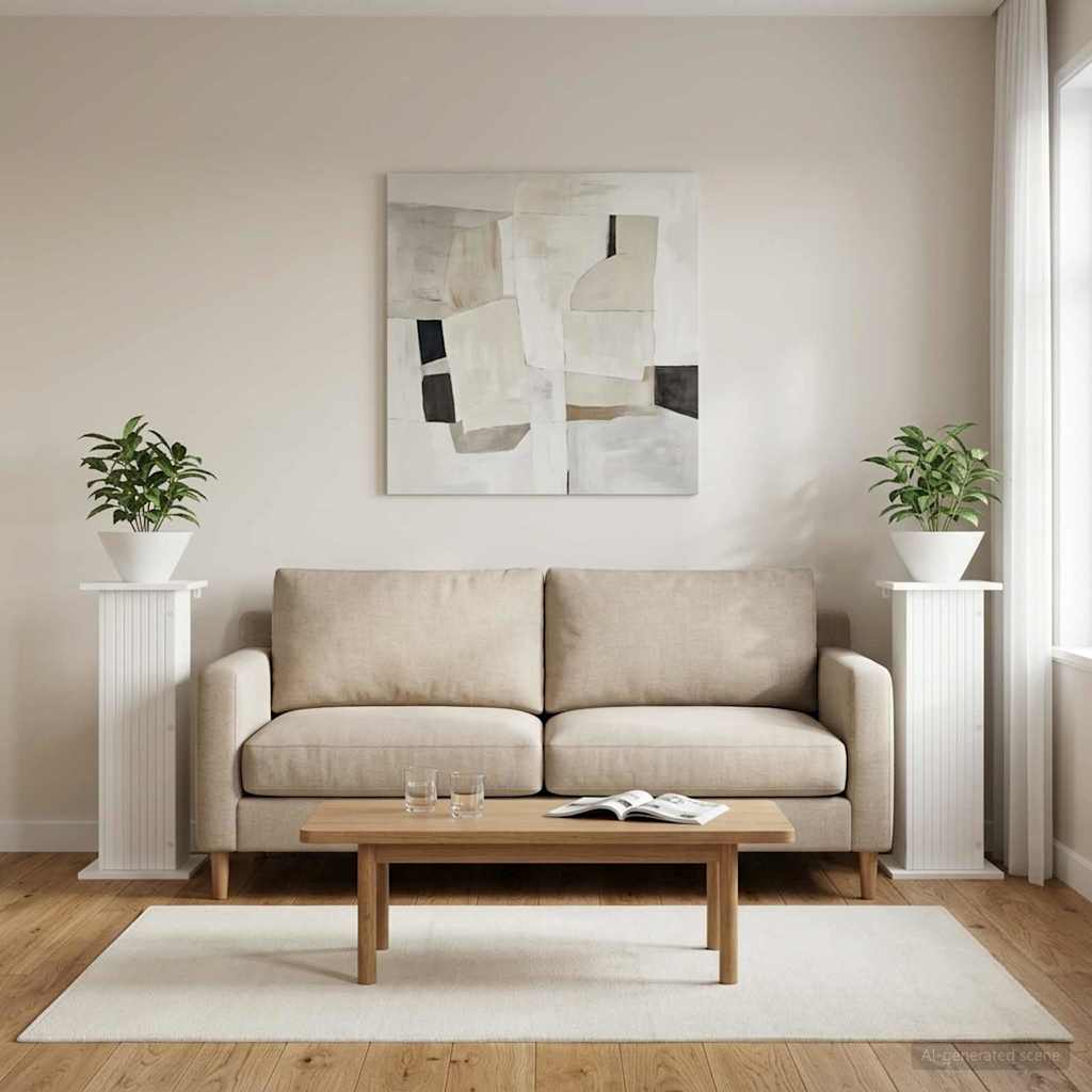 Supporto per piante 2 pcs Bianco 30,5 x 30 x 80,5 cm | homemem39