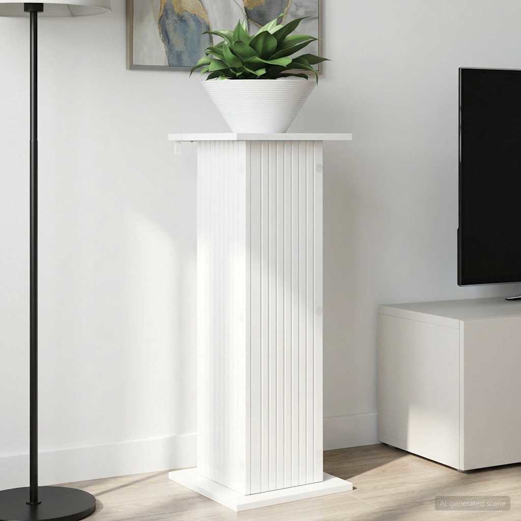 Supporto per piante 2 pcs Bianco Lucido 30,5 x 30 x 80,5 cm | homemem39