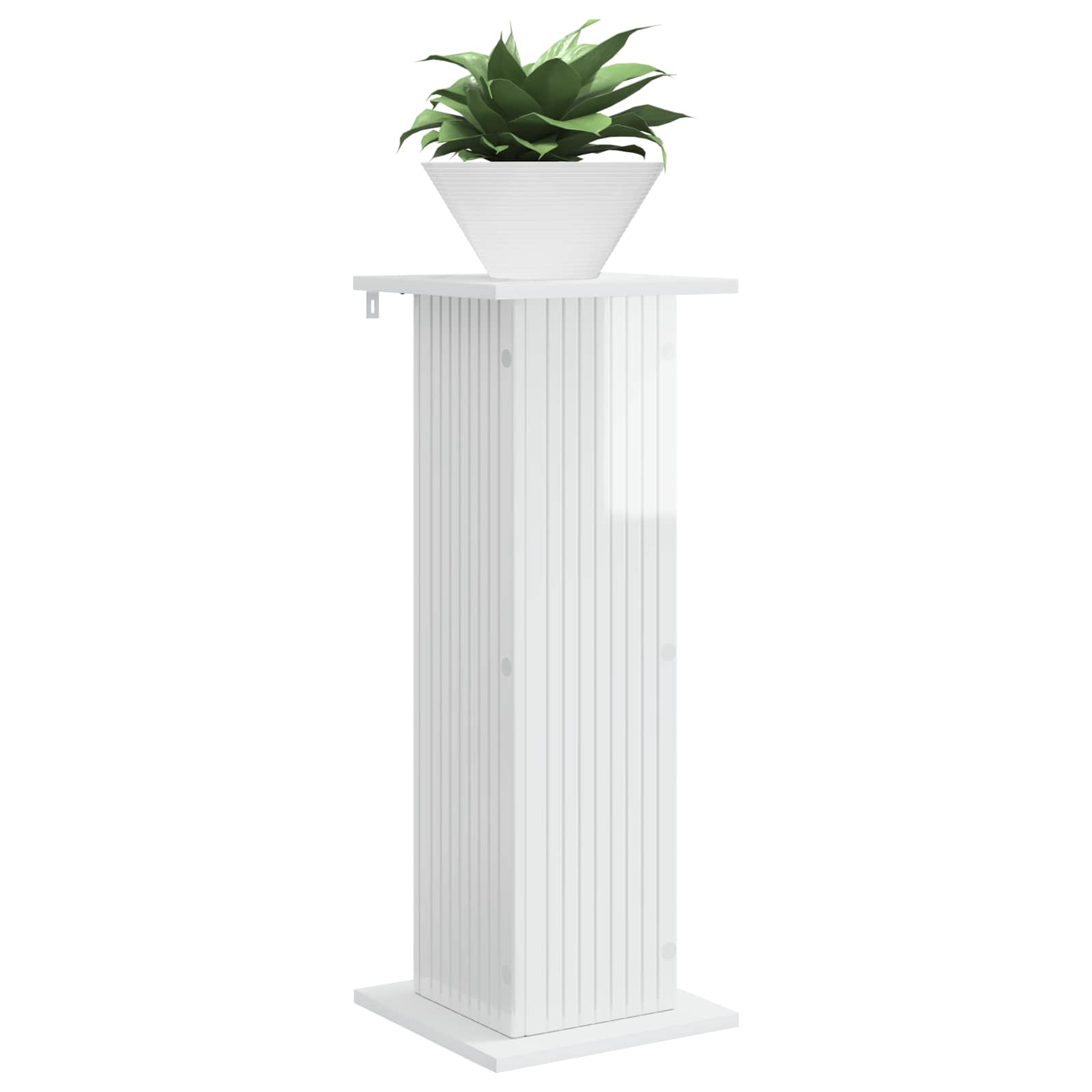 Supporto per piante 2 pcs Bianco Lucido 30,5 x 30 x 80,5 cm | homemem39