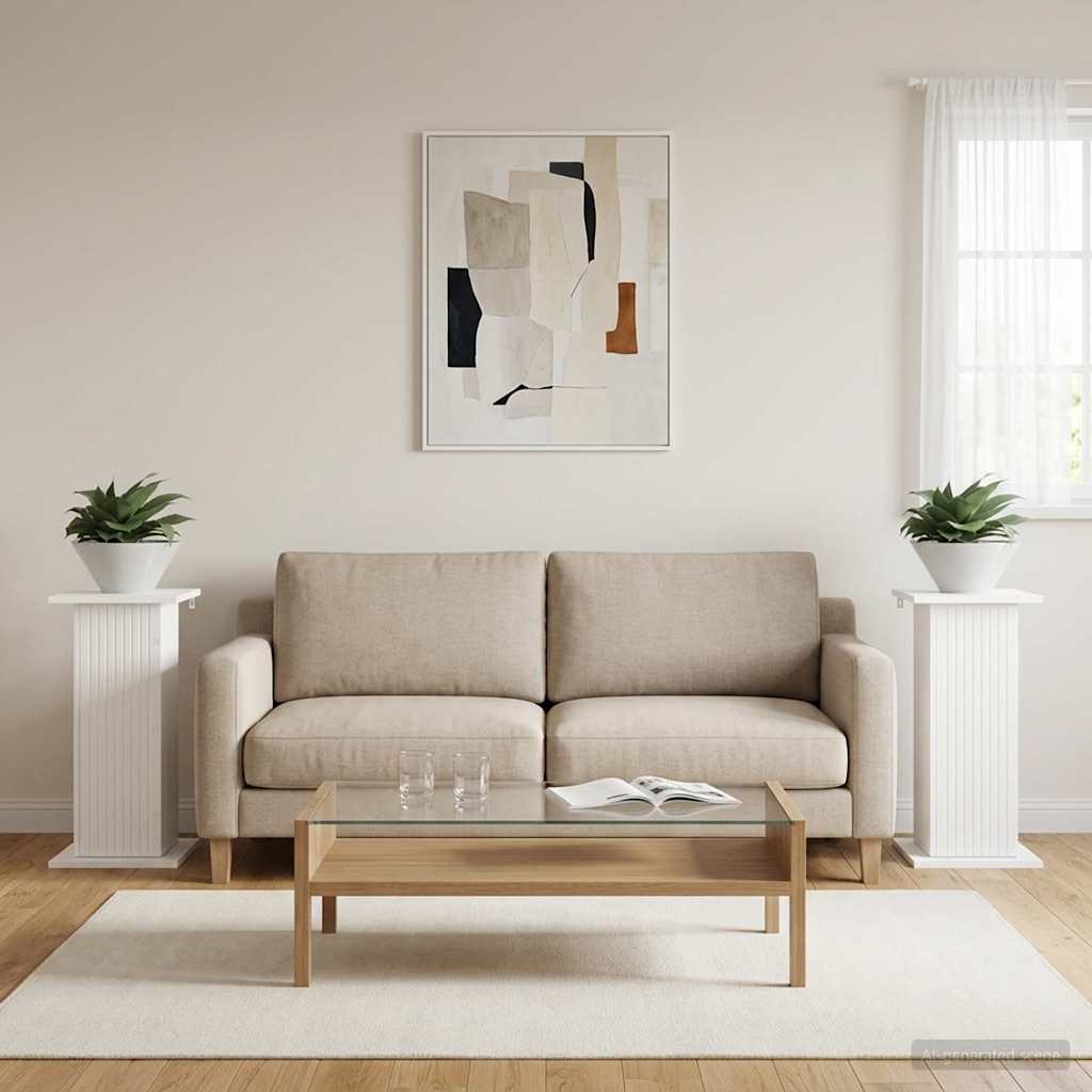 Supporto per piante 2 pcs Bianco 30,5 x 30 x 60,5 cm