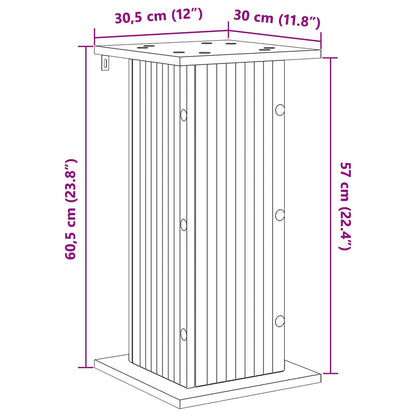 Supporto per piante Grigio Cemento 30,5 x 30 x 60,5 cm | homemem39