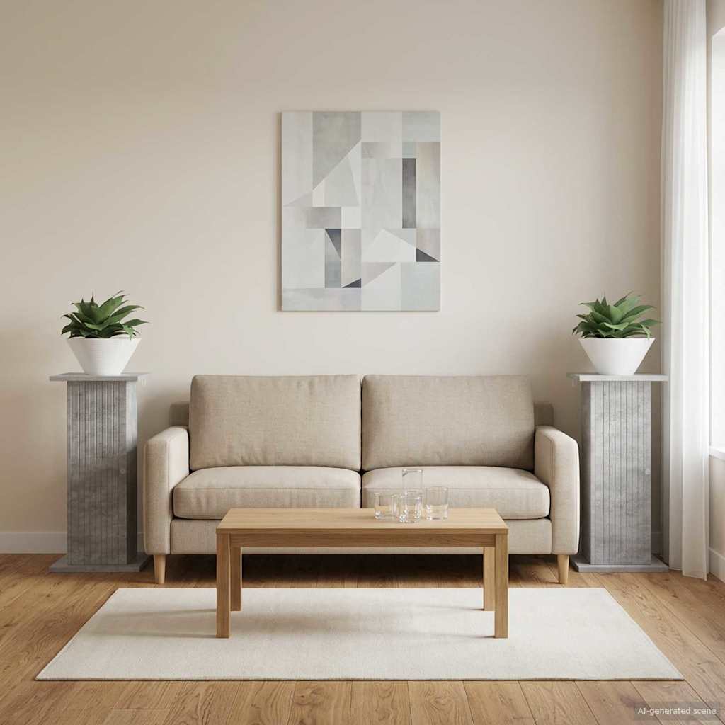 Supporto per piante 2 pcs Grigio Cemento 30,5 x 30 x 60,5 cm | homemem39