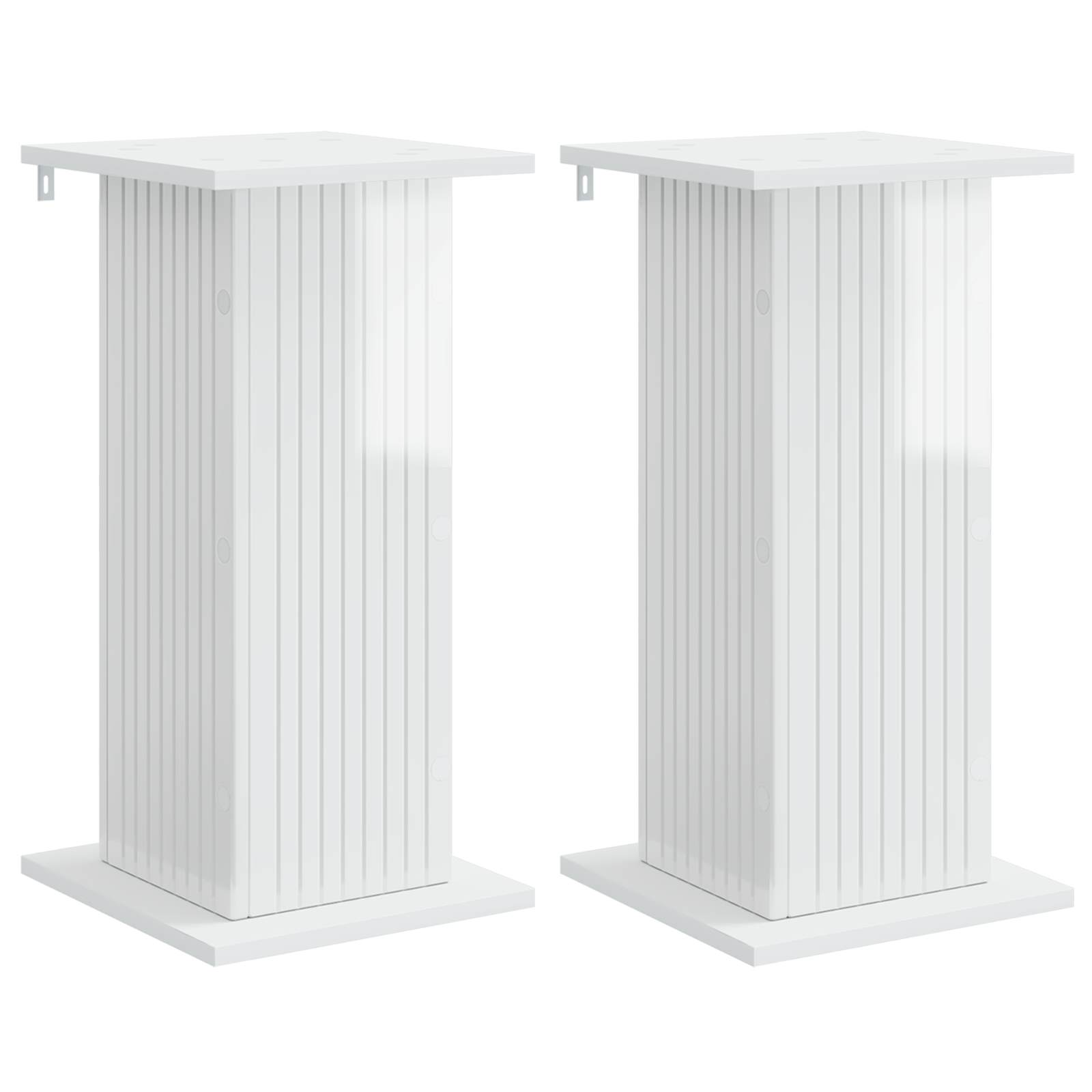 Supporto per piante 2 pcs Bianco Lucido 30,5 x 30 x 60,5 cm | homemem39