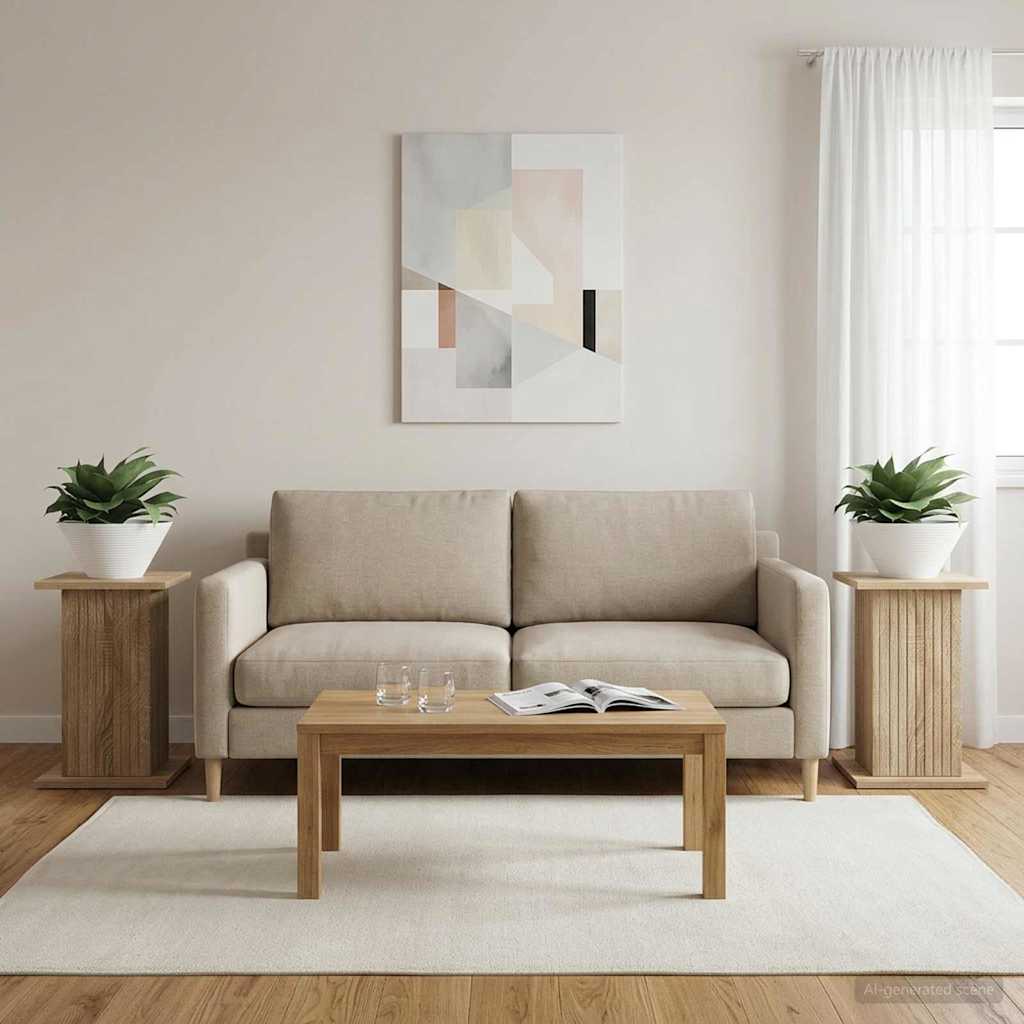 Supporto per piante 2 pcs Rovere Sonoma 30,5 x 30 x 43 cm | homemem39