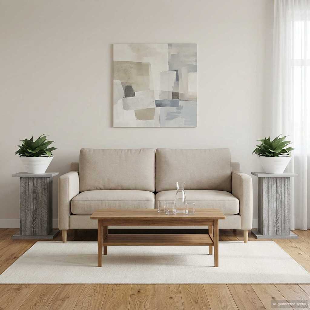 Supporto per piante 2 pcs Grigio Sonoma 30,5 x 30 x 43 cm | homemem39