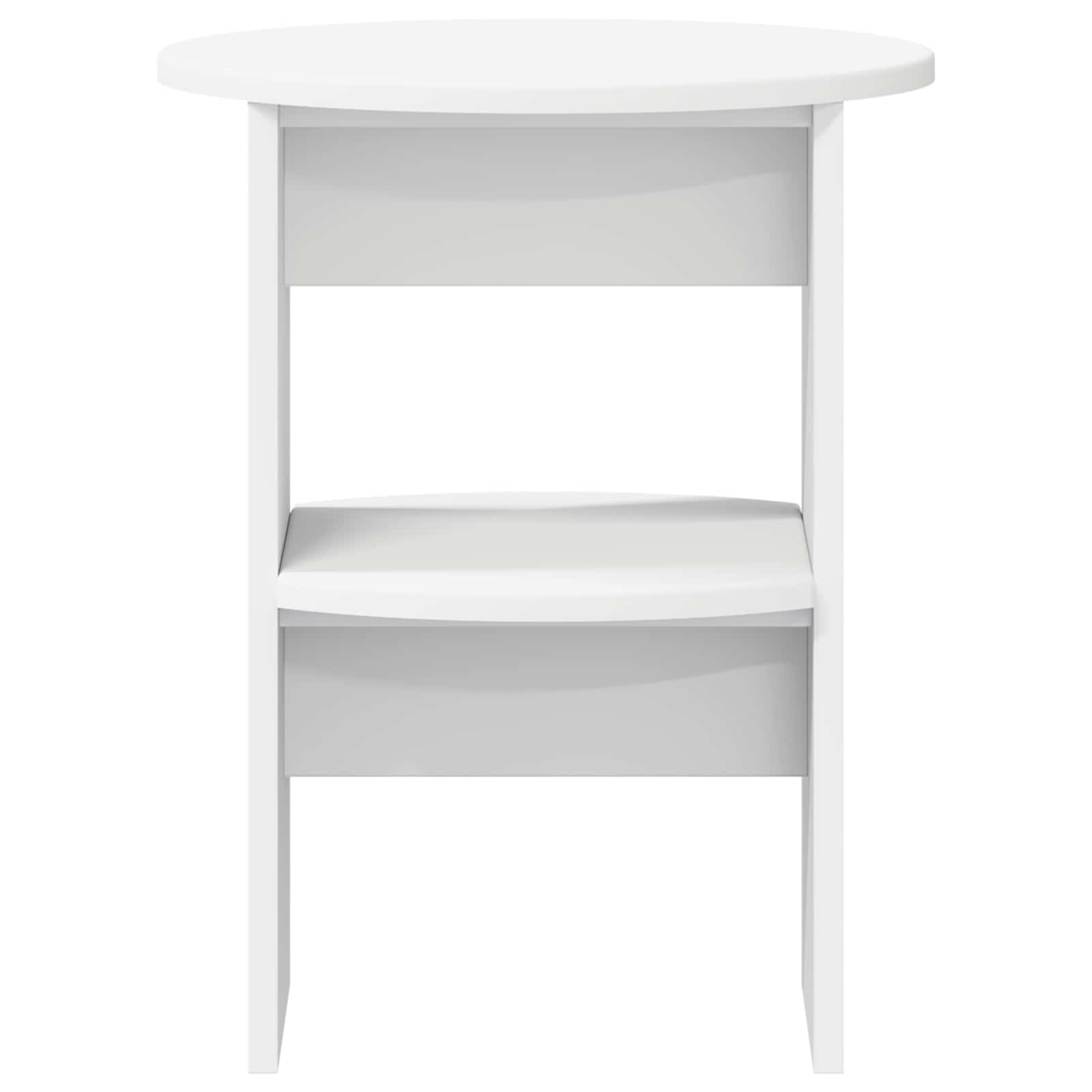 Mobile laterale Bianco Ø40 x 50 cm Legno ingegnerizzato | homemem39