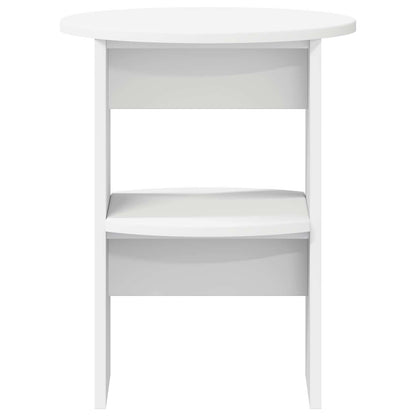 Mobile laterale Bianco Ø40 x 50 cm Legno ingegnerizzato