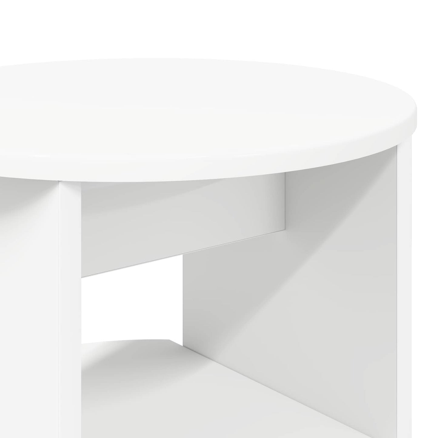 Mobile laterale 2 pcs Bianco Ø40 x 50 cm Legno ingegnerizzato