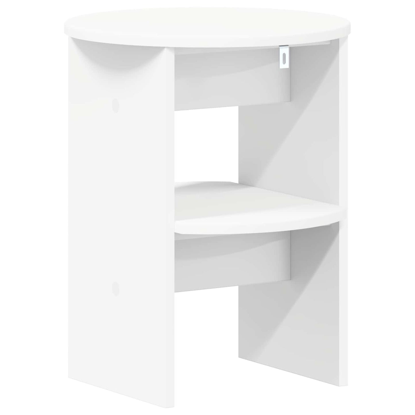 Mobile laterale 2 pcs Bianco Ø40 x 50 cm Legno ingegnerizzato