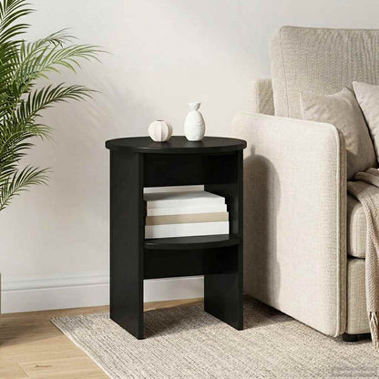 Mobile laterale Nero Ø40 x 50 cm Legno ingegnerizzato