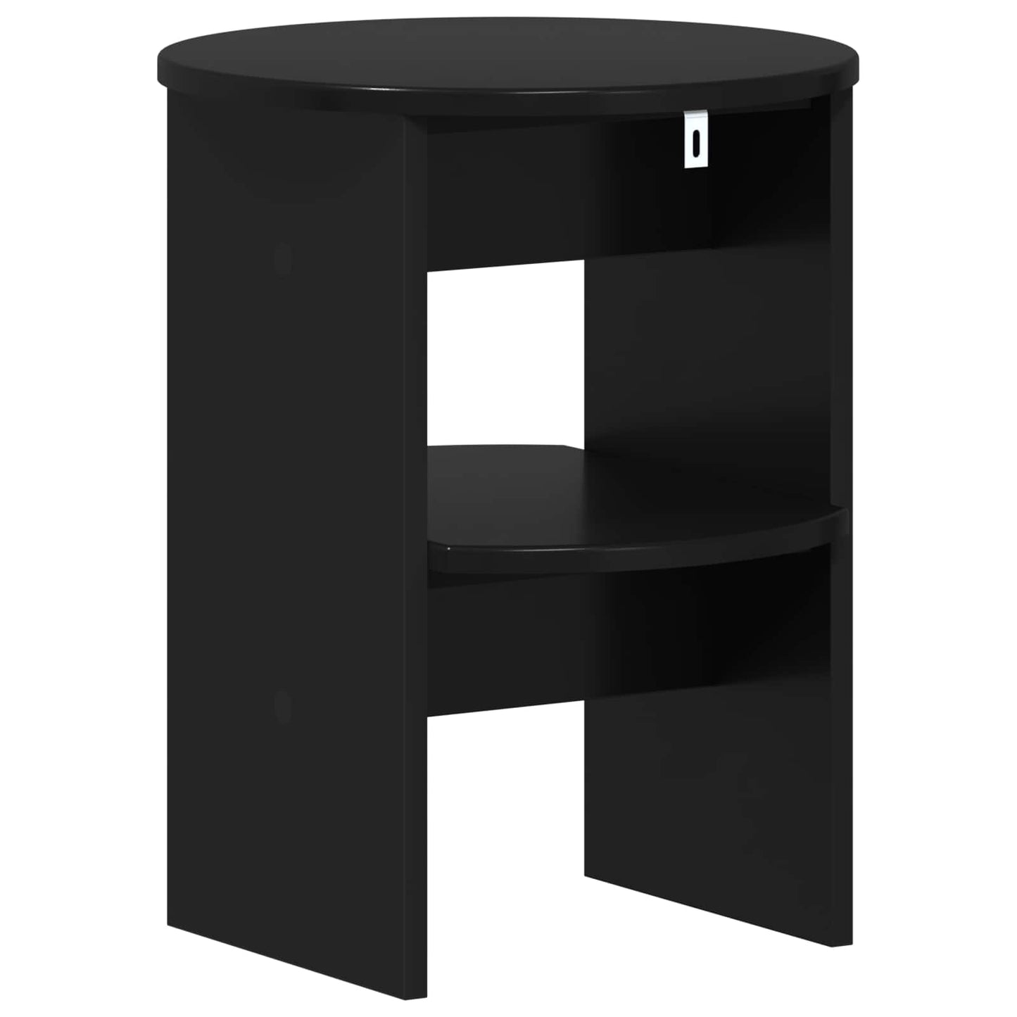 Mobile laterale Nero Ø40 x 50 cm Legno ingegnerizzato | homemem39