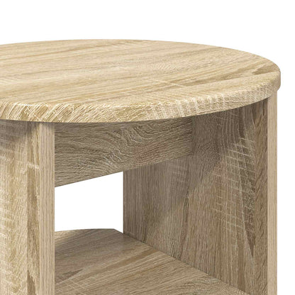 Mobile laterale Rovere Sonoma Ø40 x 50 cm Legno ingegnerizzato