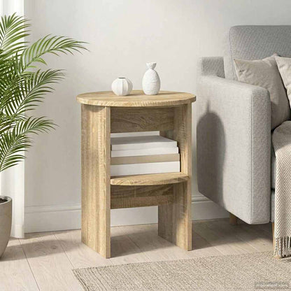 Mobile laterale Rovere Sonoma Ø40 x 50 cm Legno ingegnerizzato