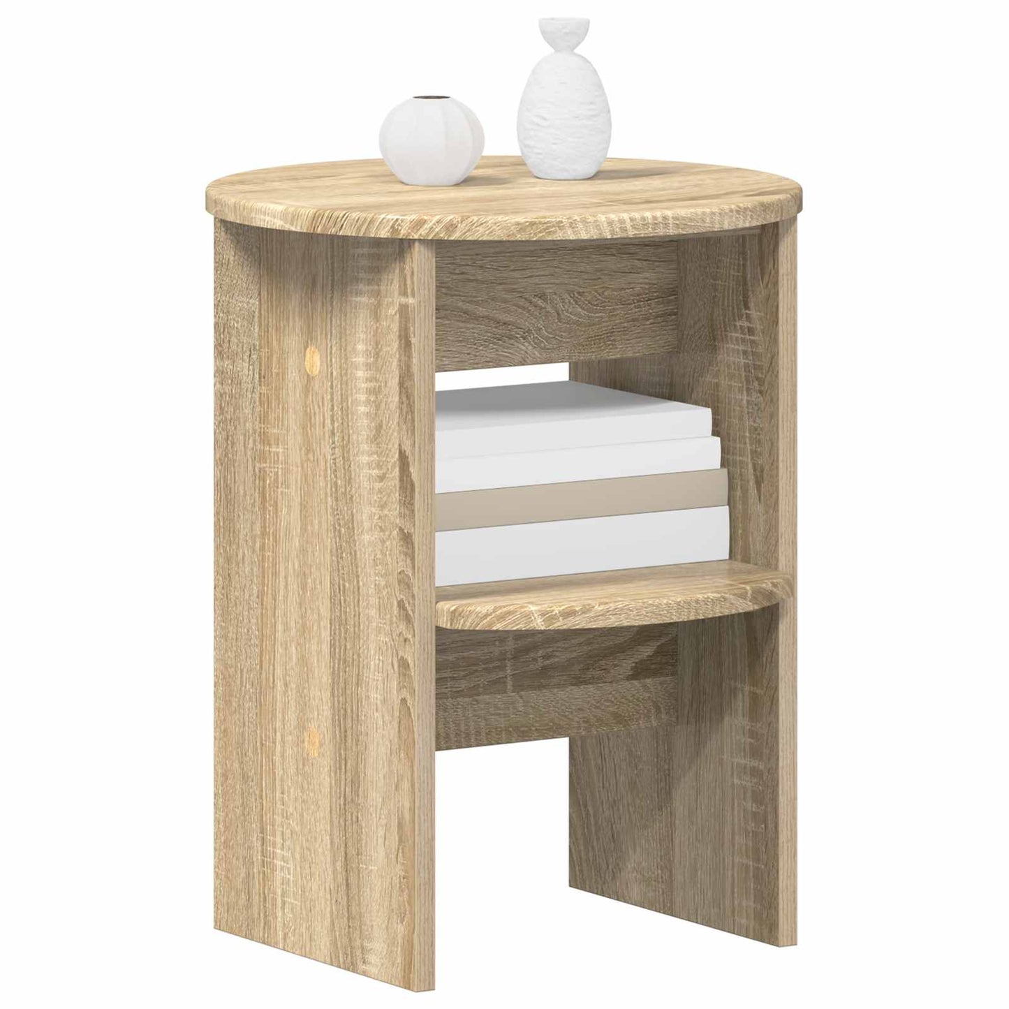 Mobile laterale Rovere Sonoma Ø40 x 50 cm Legno ingegnerizzato
