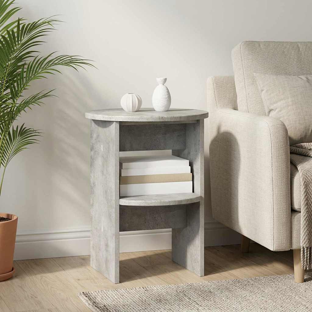 Mobile laterale 2 pcs Grigio Cemento Ø40 x 50 cm