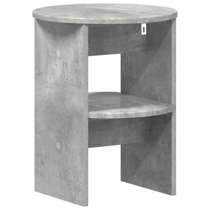Mobile laterale 2 pcs Grigio Cemento Ø40 x 50 cm
