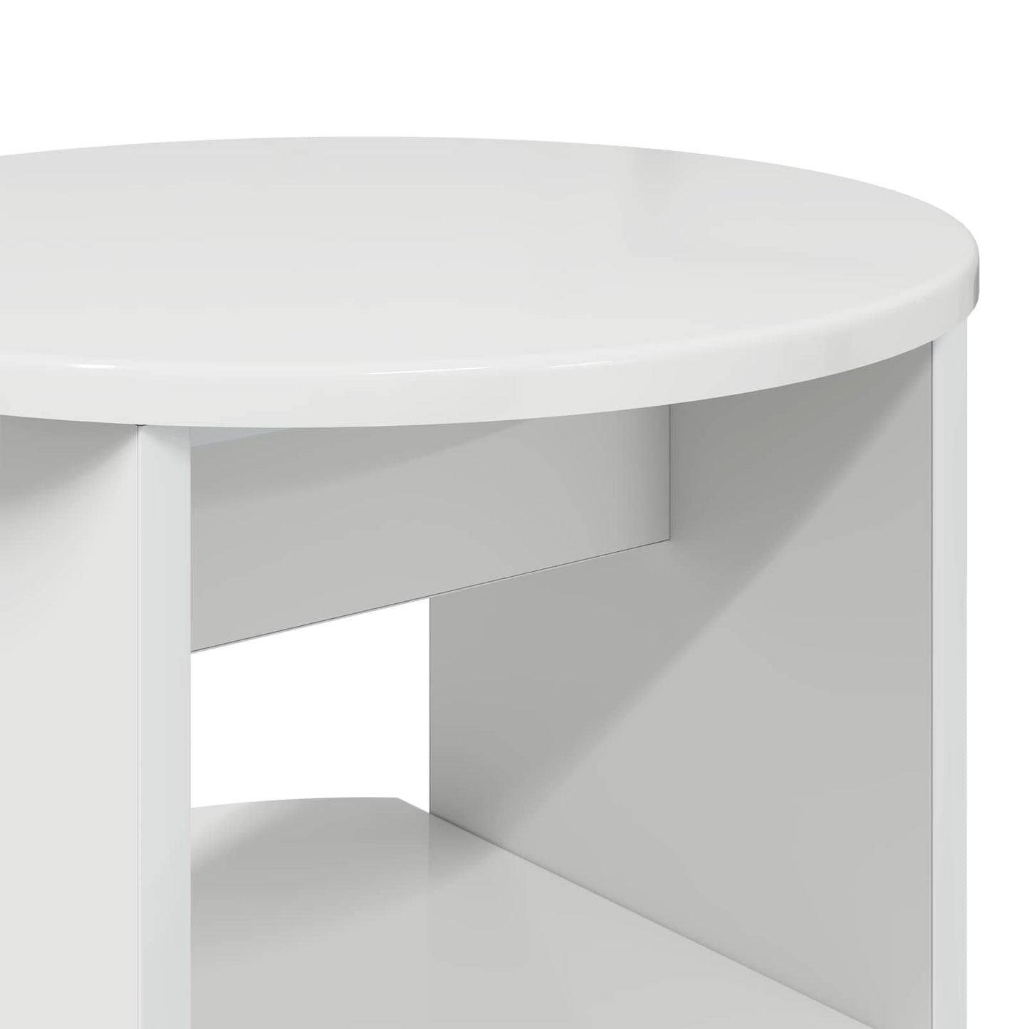Mobile laterale 2 pcs Bianco Lucido Ø40 x 50 cm