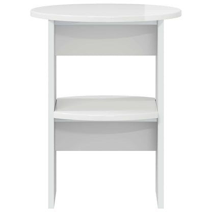 Mobile laterale 2 pcs Bianco Lucido Ø40 x 50 cm
