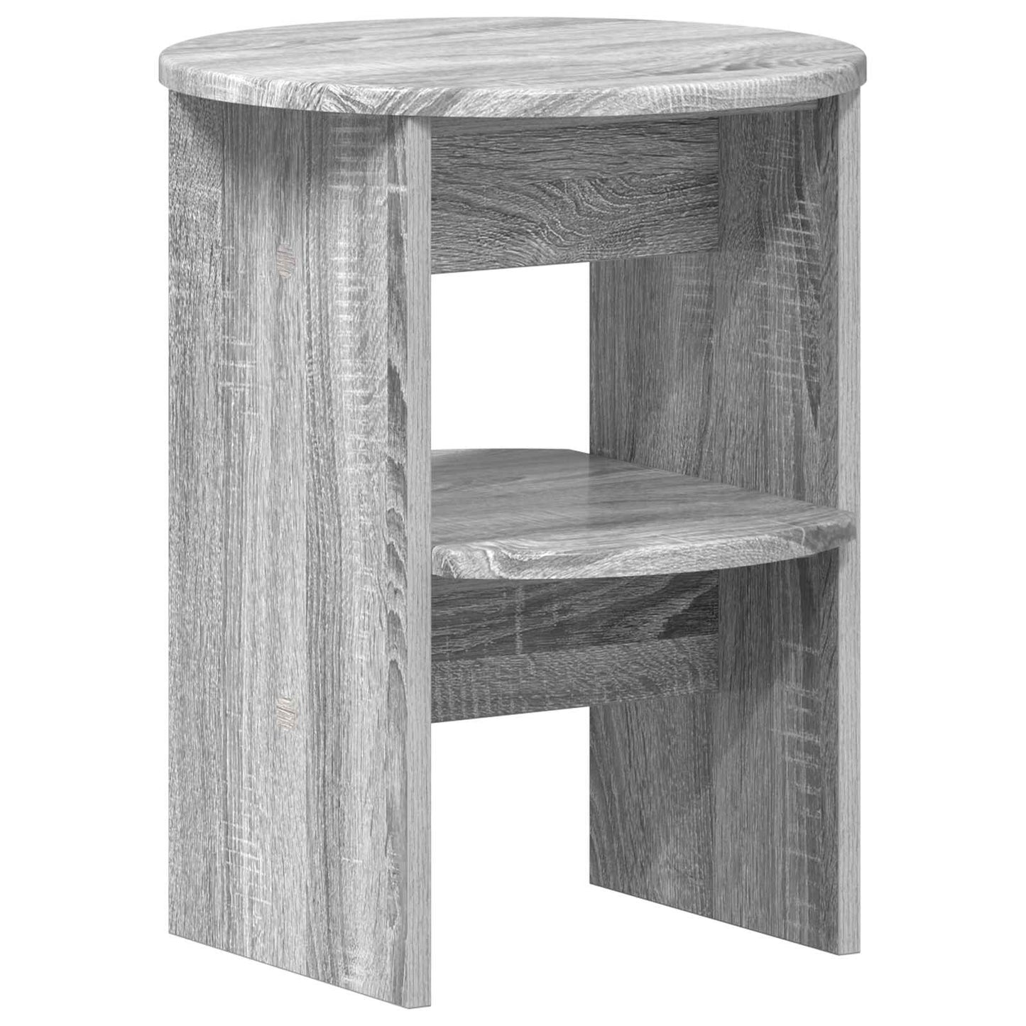 Mobile laterale Sonoma grigia Ø40 x 50 cm Legno ingegnerizzato