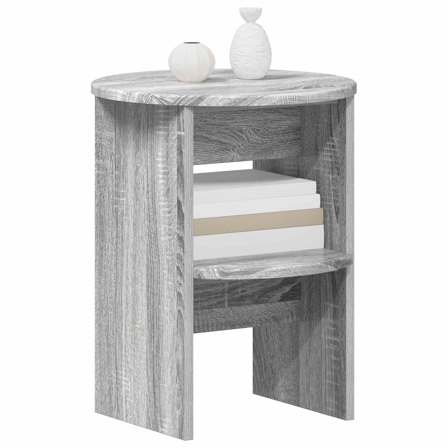 Mobile laterale 2 pcs Sonoma grigia Ø40 x 50 cm