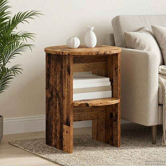 Mobile laterale 2 pcs Legno vecchio Ø40 x 50 cm