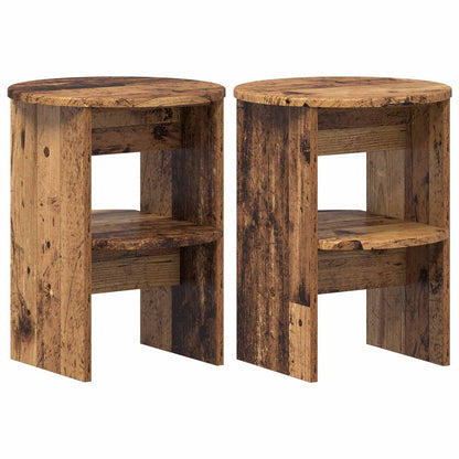 Mobile laterale 2 pcs Legno vecchio Ø40 x 50 cm