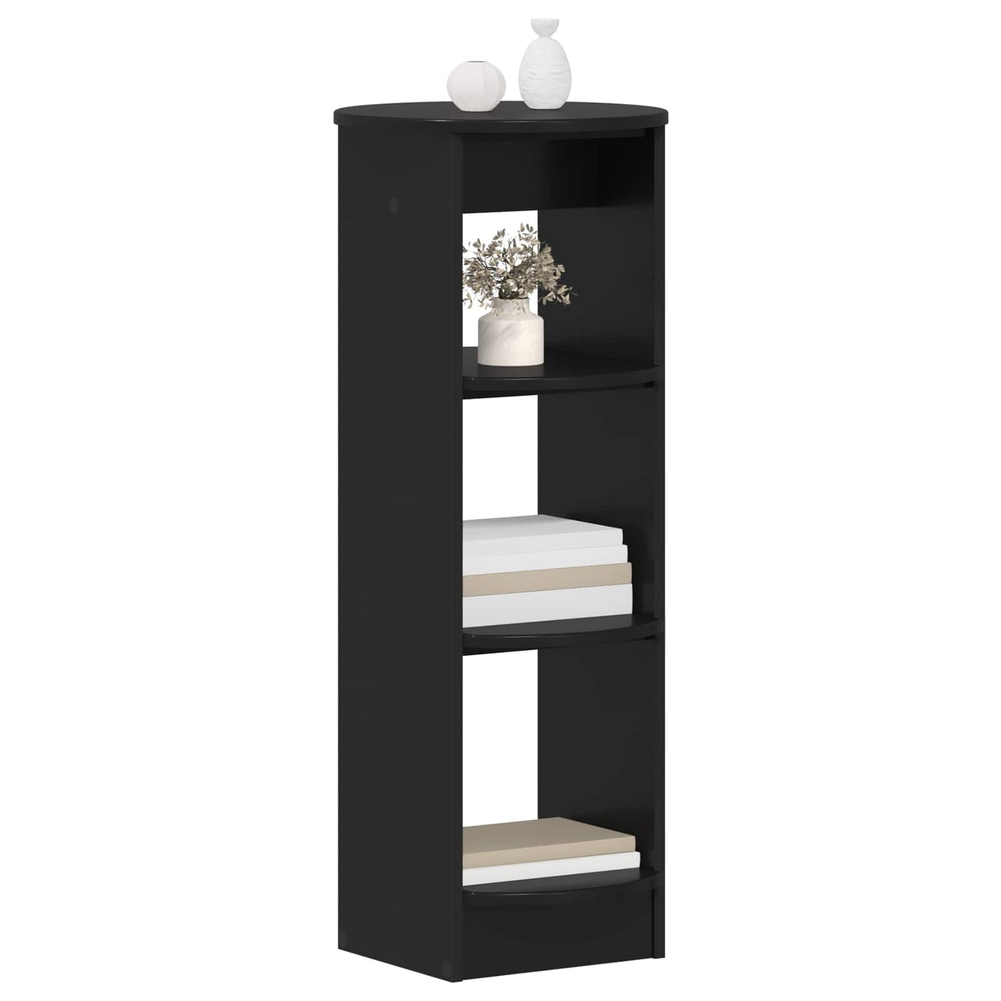 Mobile laterale Nero 40 x 40 x 100 cm Legno ingegnerizzato