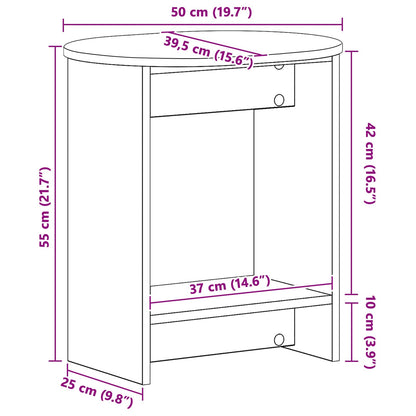 Tavolo laterale Grigio Sonoma 50 x 39,5 x 55 cm | homemem39