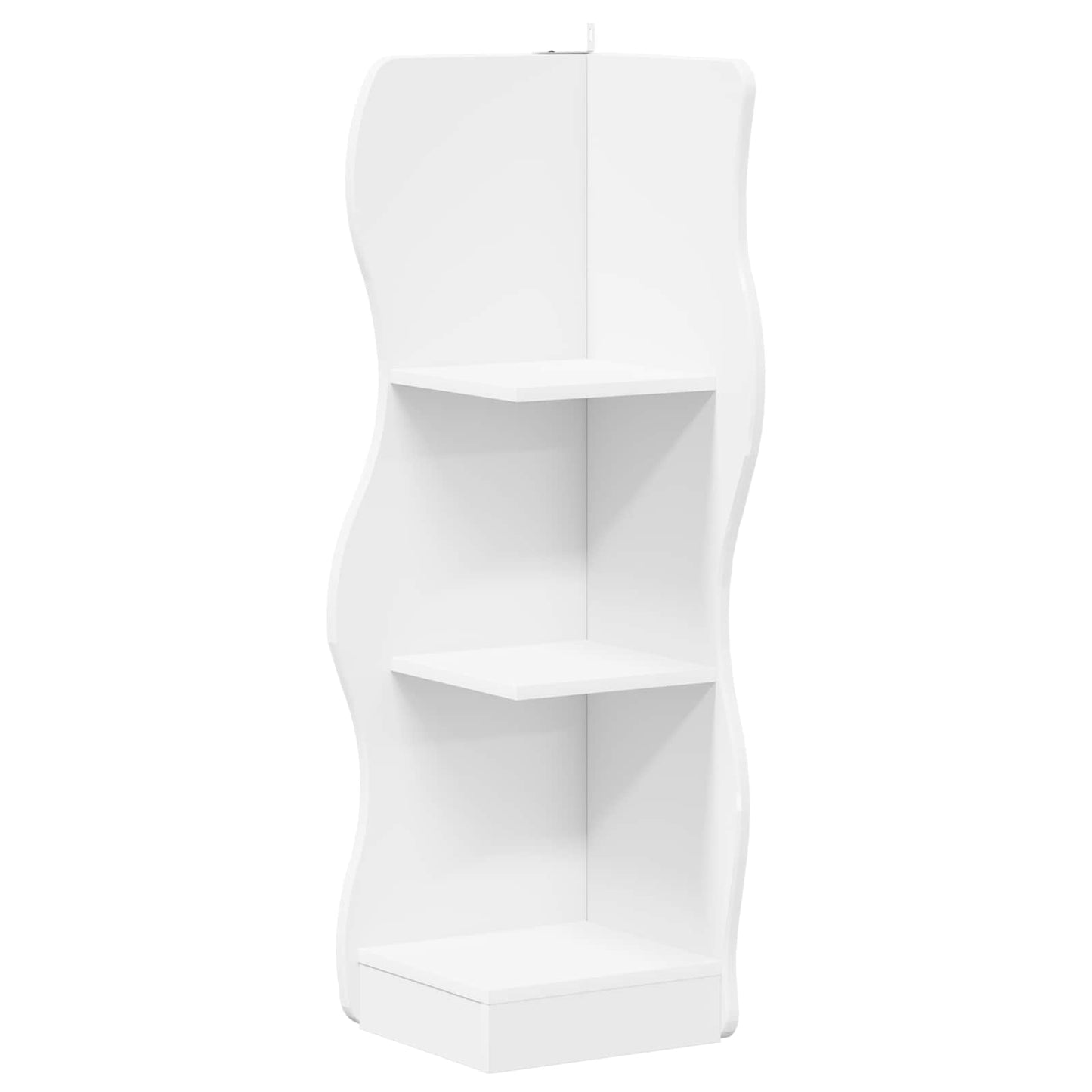 Mensola angolare Bianco 34 x 33 x 102 cm Legno ingegnerizzato