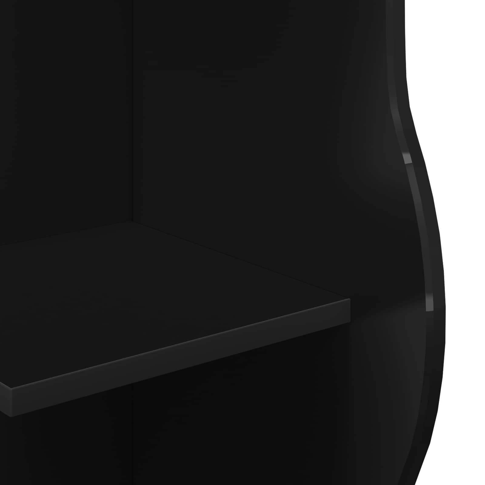 Mensola angolare Nero 34 x 33 x 102 cm Legno ingegnerizzato | homemem39