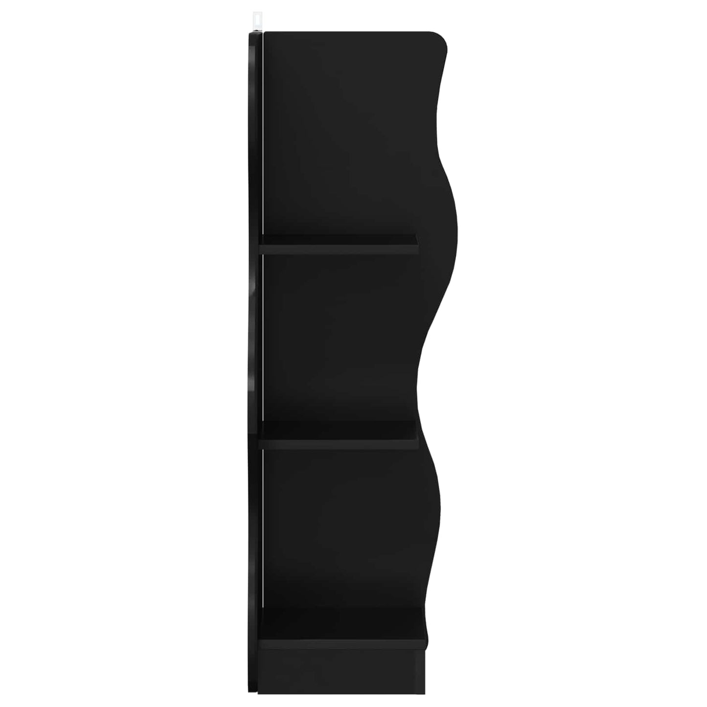 Mensola angolare Nero 34 x 33 x 102 cm Legno ingegnerizzato | homemem39