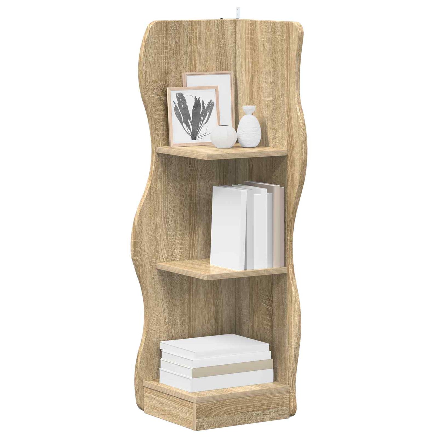 Mensola angolare con lo scaffale Rovere Sonoma 34 x 33 x 102 cm
