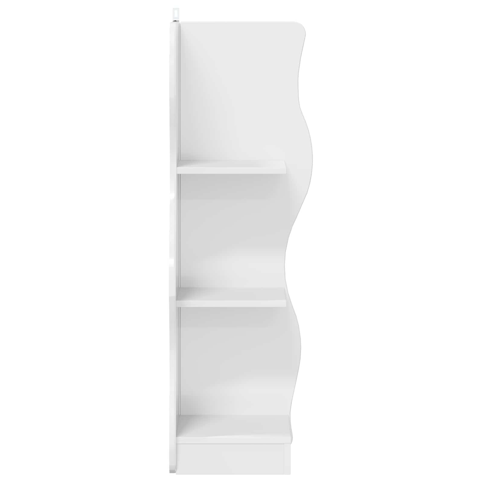 Mensola angolare con lo scaffale Bianco Lucido 34 x 33 x 102 cm | homemem39
