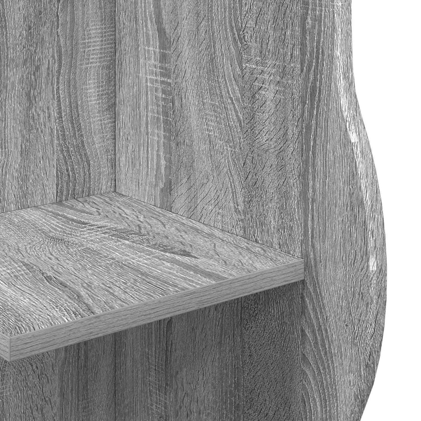 Mensola angolare con lo scaffale Grigio Sonoma 34 x 33 x 102 cm | homemem39