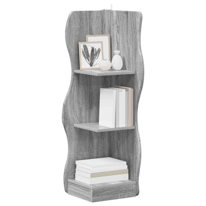 Mensola angolare con lo scaffale Grigio Sonoma 34 x 33 x 102 cm
