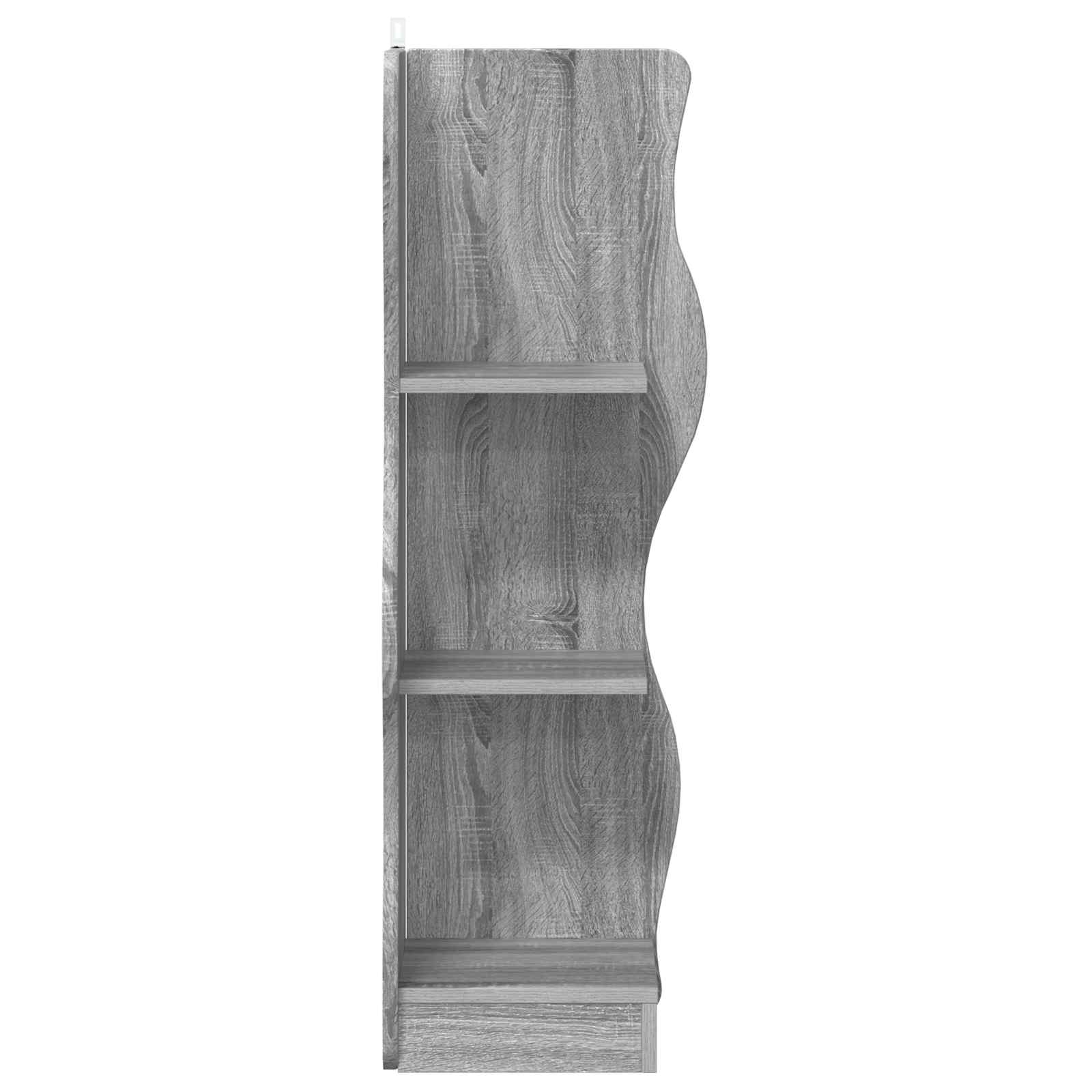 Mensola angolare con lo scaffale Grigio Sonoma 34 x 33 x 102 cm | homemem39