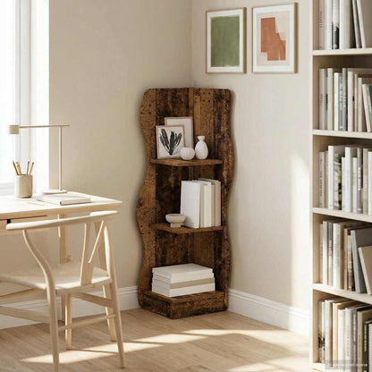 Mensola angolare con lo scaffale Legno antico 34 x 33 x 102 cm