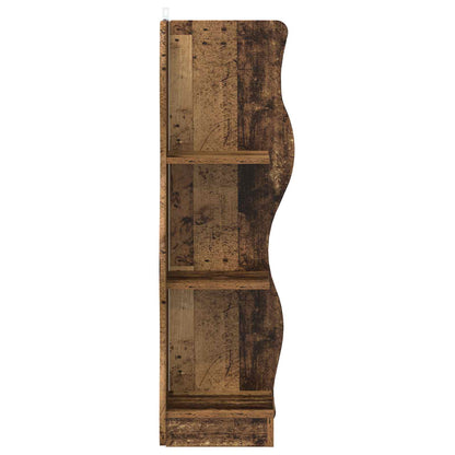 Mensola angolare con lo scaffale Legno antico 34 x 33 x 102 cm