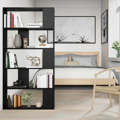 Armadio per Libri Rovere Nero 80 x 24 x 159 cm