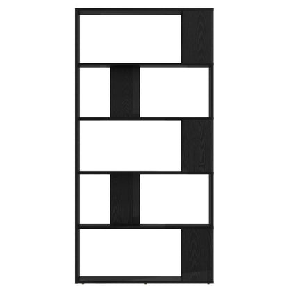 Armadio per Libri Rovere Nero 80 x 24 x 159 cm