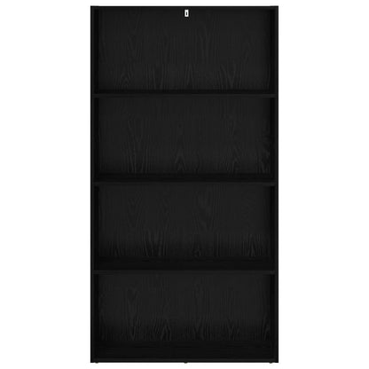 Scaffale Autoportante Rovere Nero 80 x 30 x 152 cm