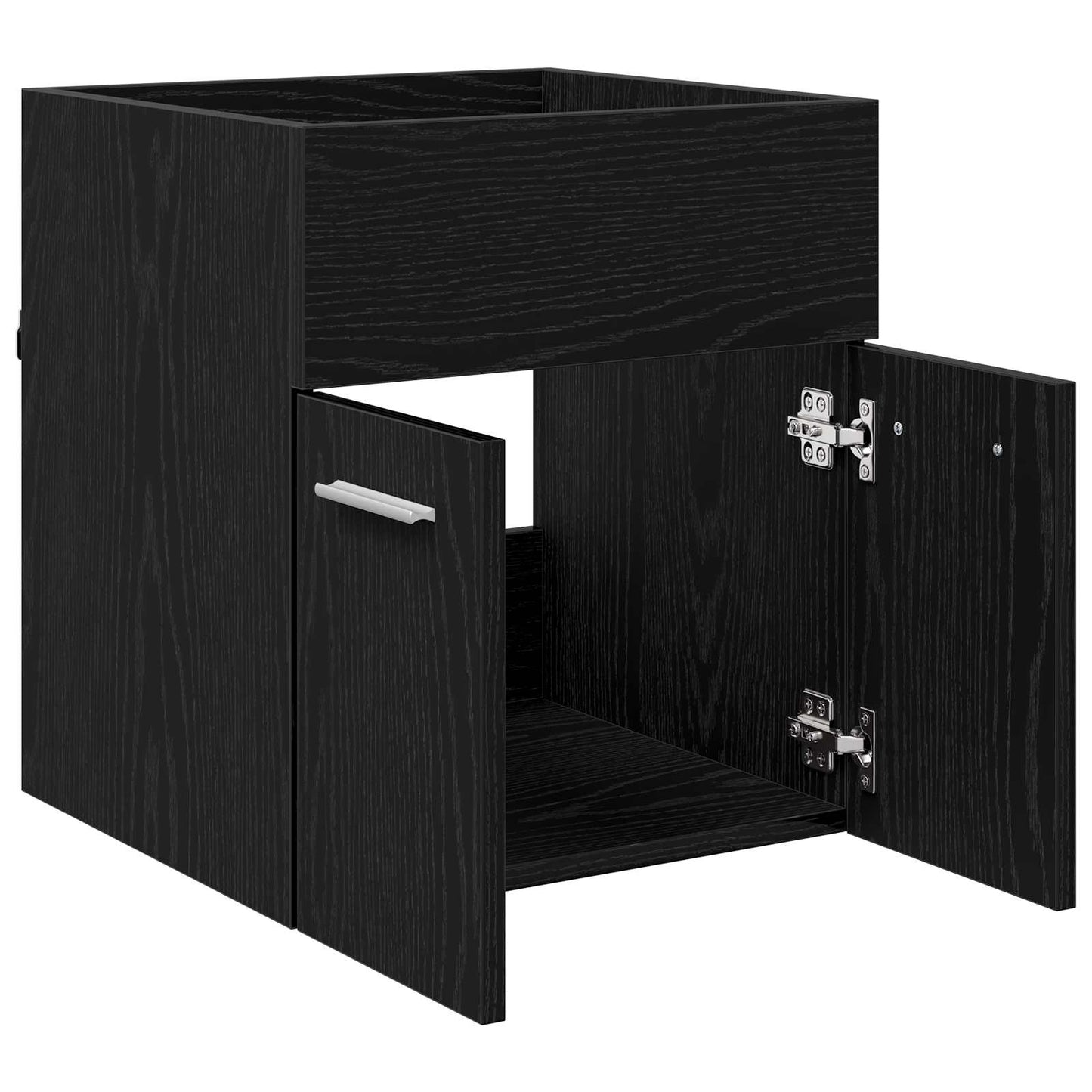 Armadio sottolavello con porta Rovere Nero 41 x 38,5 x 46 cm