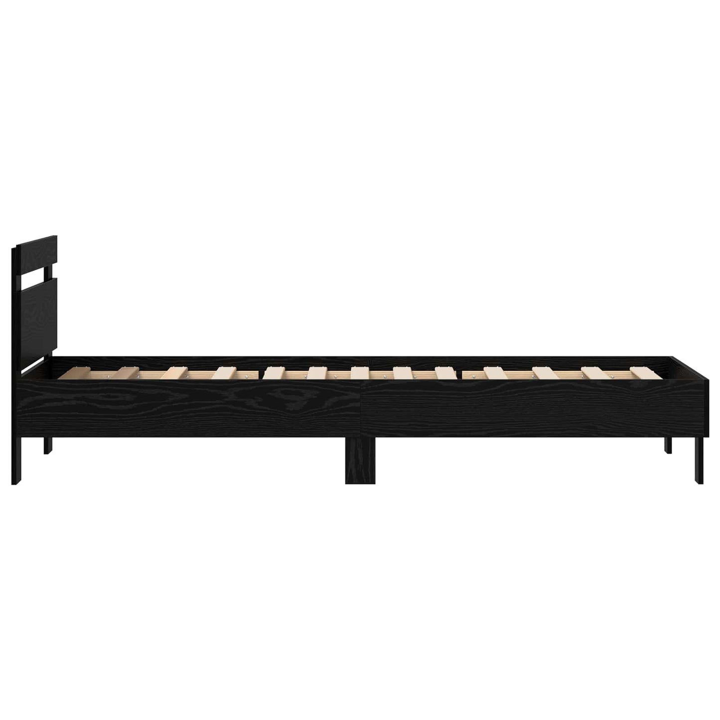 Struttura del letto Rovere Nero 98.5 x 200 cm Legno multistrato | homemem39