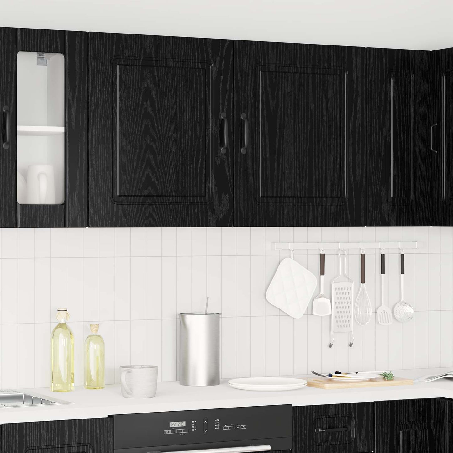 Pannello lavastoviglie Kalmar 2 pcs Rovere Nero 50 x 31 x 60 cm | homemem39